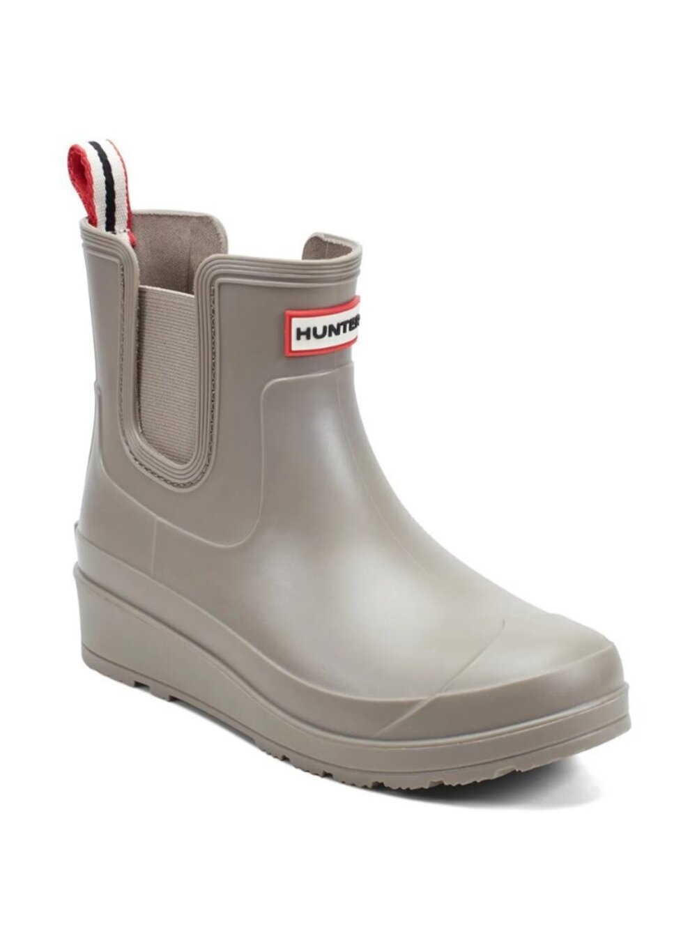 HUNTER Tabitha Waterproof Chelsea Short Rain Boots Wellies 8US Taupe NWT